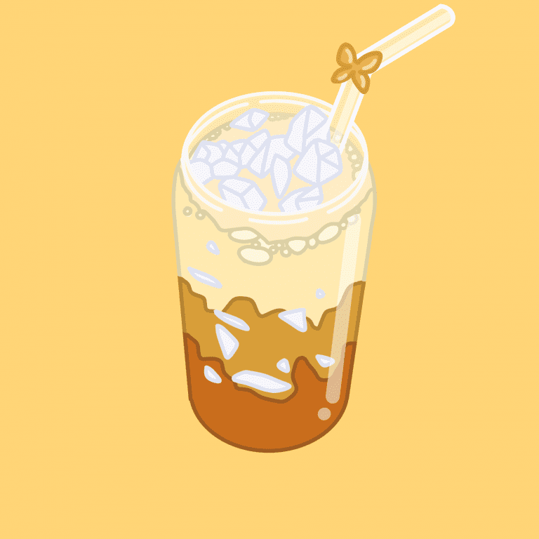 Icon für Kategorie Tea-Getränke – Illustration eines Iced Thai Tea